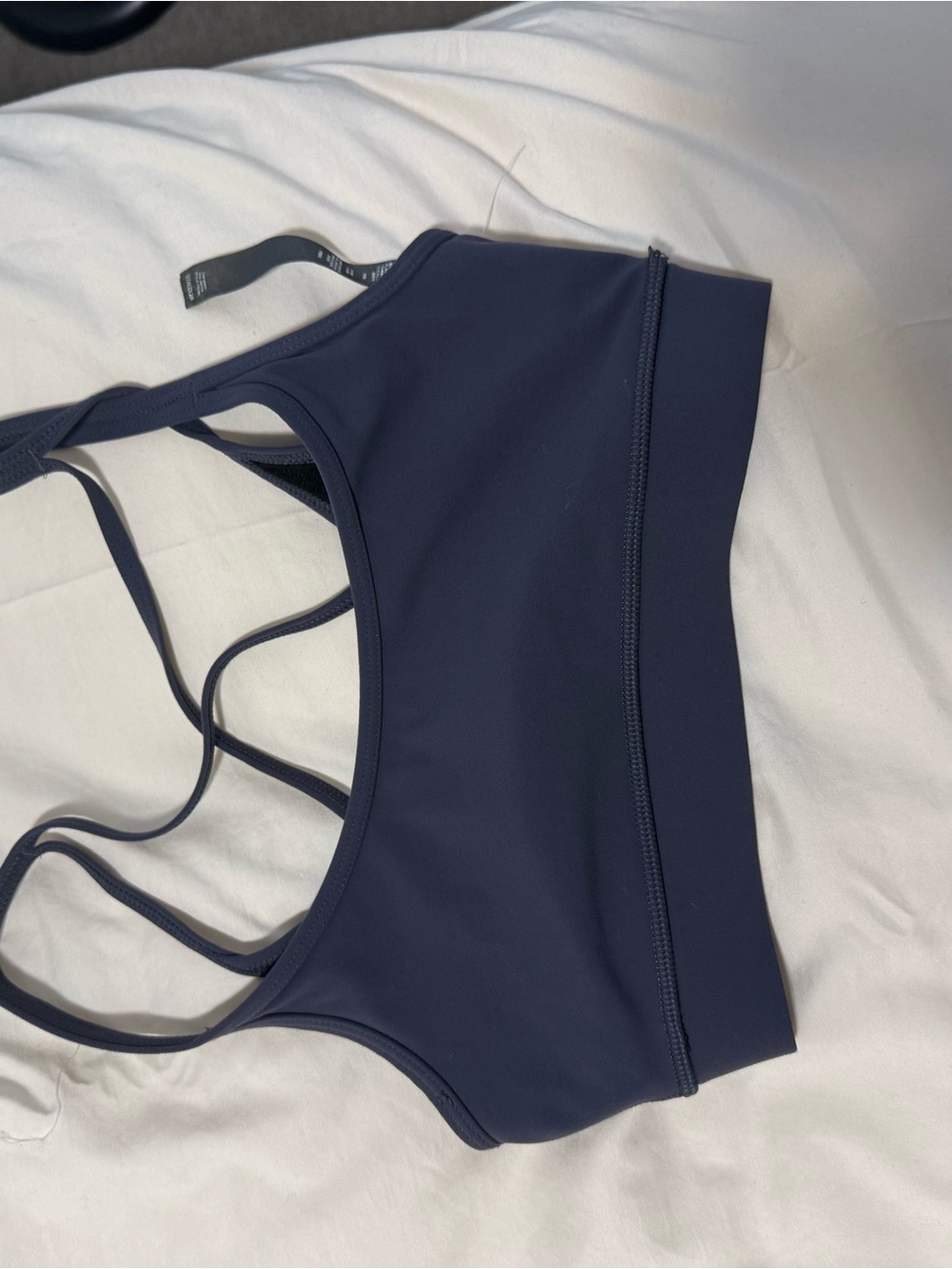Vuori deep navy multi-strap sports bra